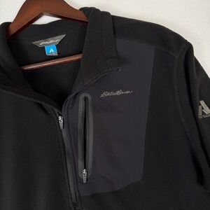 Eddie Bauer First Ascent Cloud Layer Pro 1/4-Zip Pullover Men's Large Tall Black